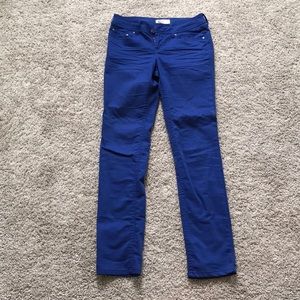 Blue stretch pants